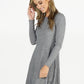 Grey Ribbed Fit and Flare Dress