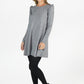 Grey Fit and Flare Knit Dress