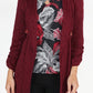 Bordeaux Red Knit Cardigan