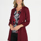 Bordeaux Red Knit Cardigan