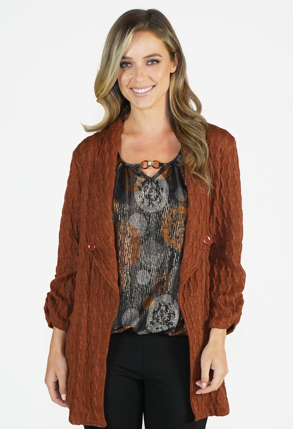 Rust Knit Cardigan