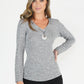 Grey Top With Pendant Detail