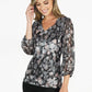 Grey Black Pattern Top