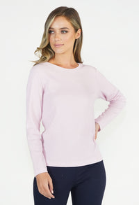 Pink Rib Neck Top