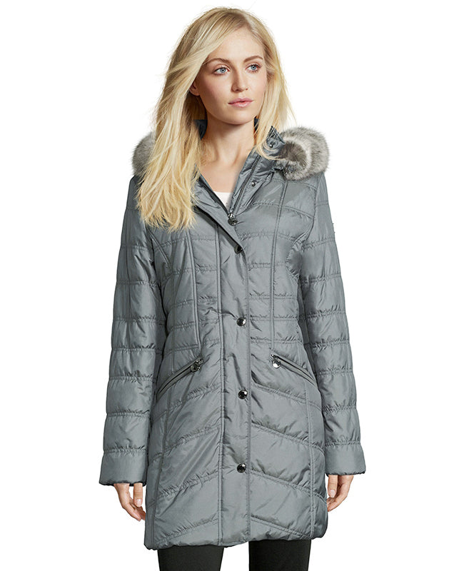 Quilted Coat with Hood