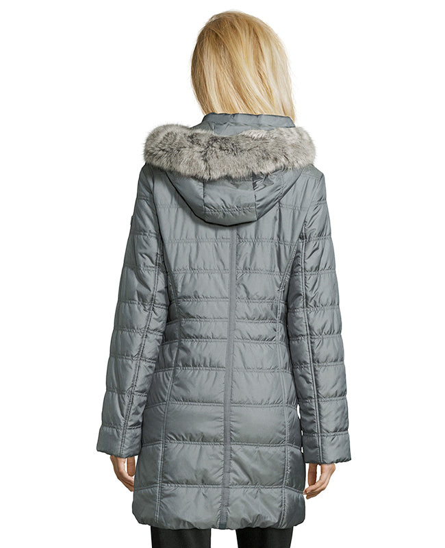 Quilted Coat with Hood