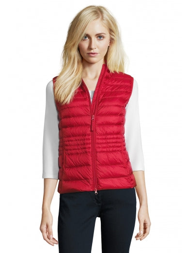 Betty Barclay Red Padded Gilet Coat | Pamela Scott