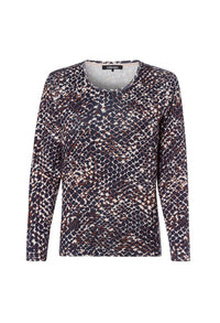 Snake Print Long-Sleeved Top