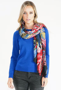 Abstract Floral Scarf