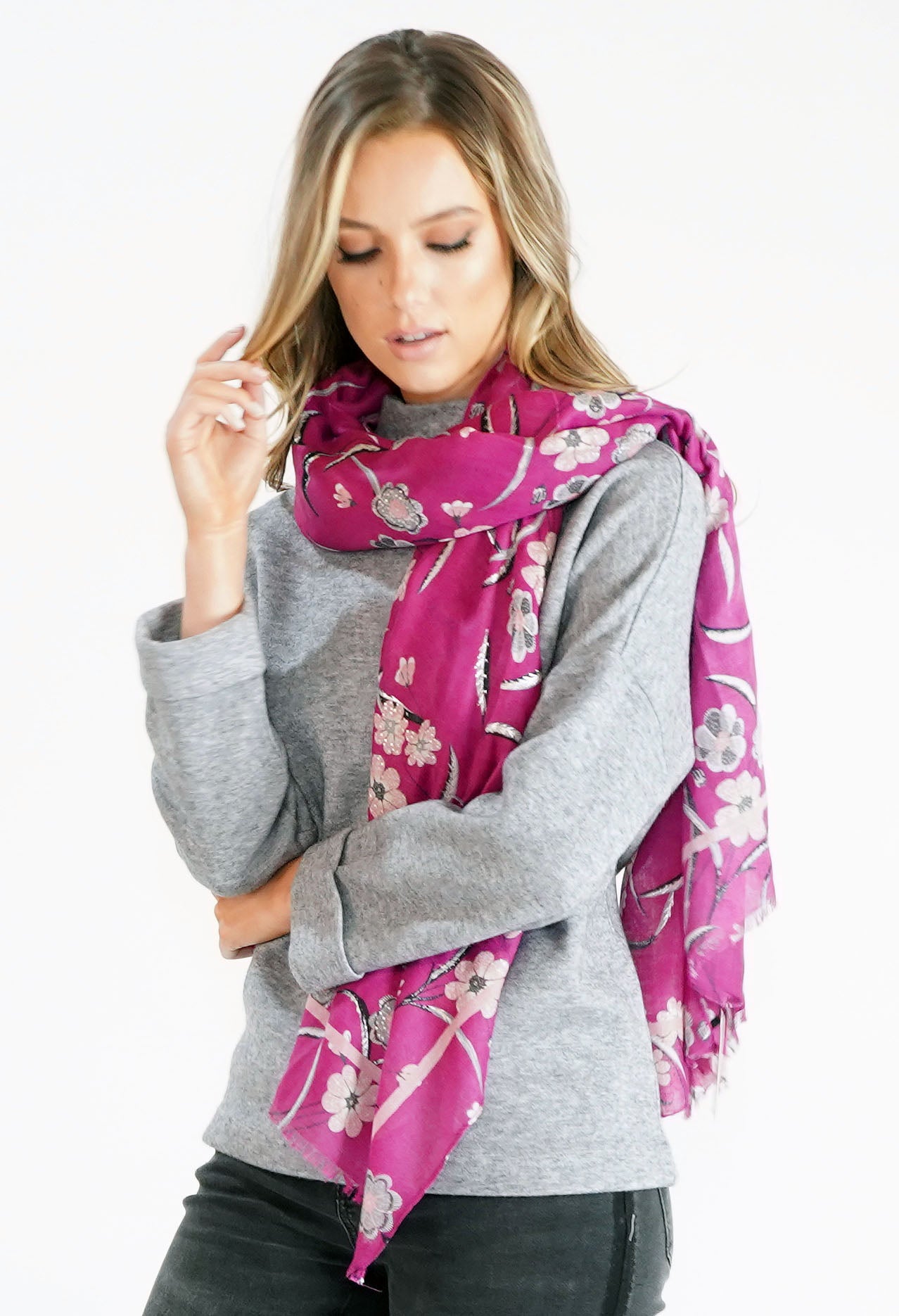 Floral Print Scarf-6