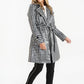 Black and White Houndstooth Coat