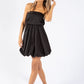 Strapless Balloon Hem Dress