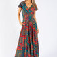 Aztec Print V Neckline Dress