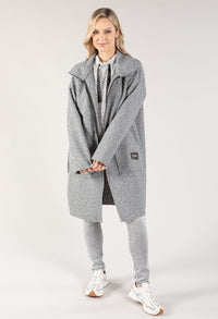 Soft Boucle Zip Up Coatigan