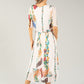 Artistic Print Plisse Pop Over Dress