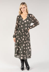 Polka Dot Plisse Pop Over Dress