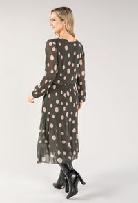 Polka Dot Plisse Pop Over Dress