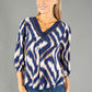 Patterned V Neck Top