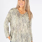 Animal Print Fine Knit Pullover