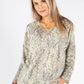 Animal Print Fine Knit Pullover