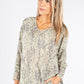 Animal Print Fine Knit Pullover