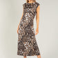 Ruched Leopard Print Dress