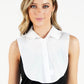 White Scallop Collar Bib