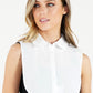 White Pleated Collar Bib