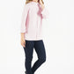 Soft Rose Roll Neck Ribbed Knit