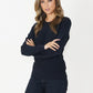 Navy Round Neck Knit Jumper