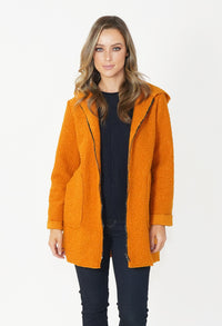 Mustard Cozy Hooded Jacket