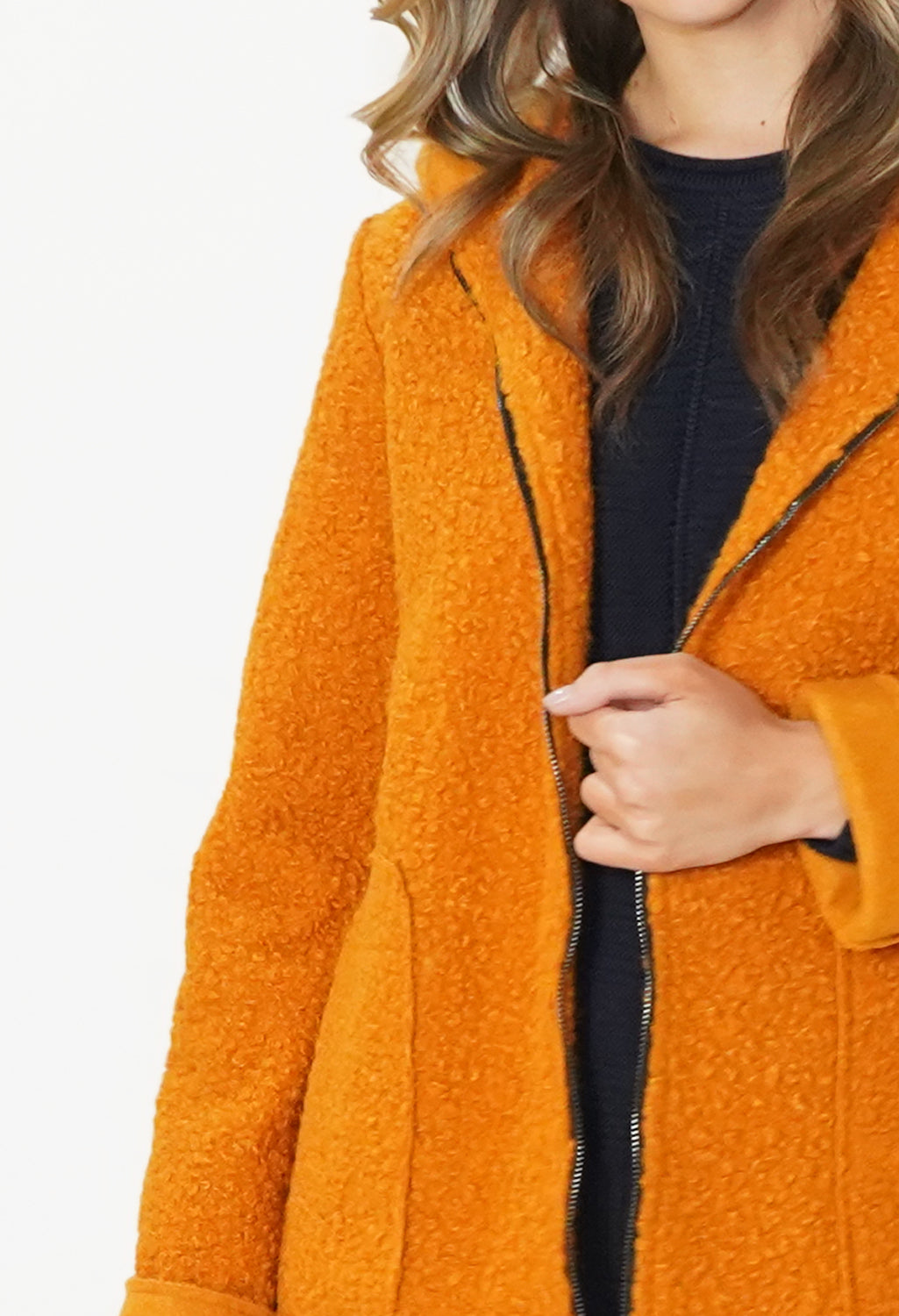 Mustard Cozy Hooded Jacket