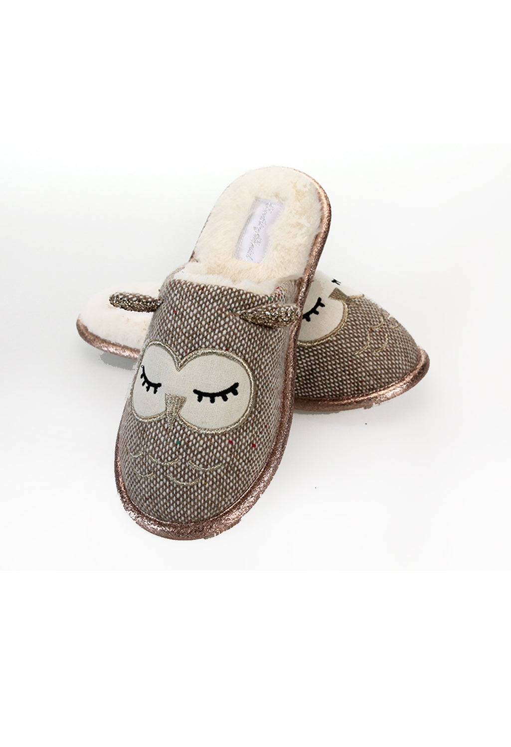 Tweed Owl Slippers