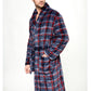 Navy/Red Check Dressing Gown