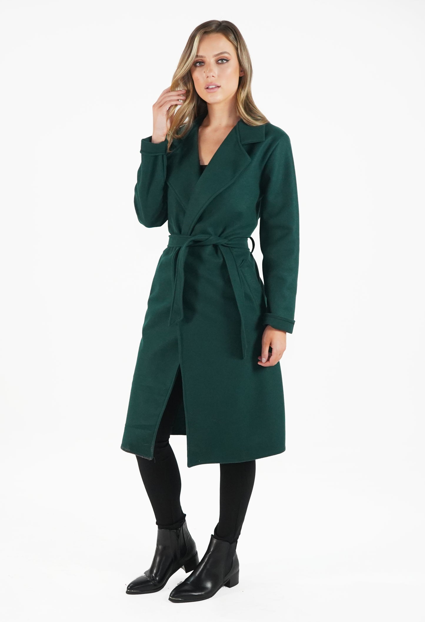 Green Longline Coat