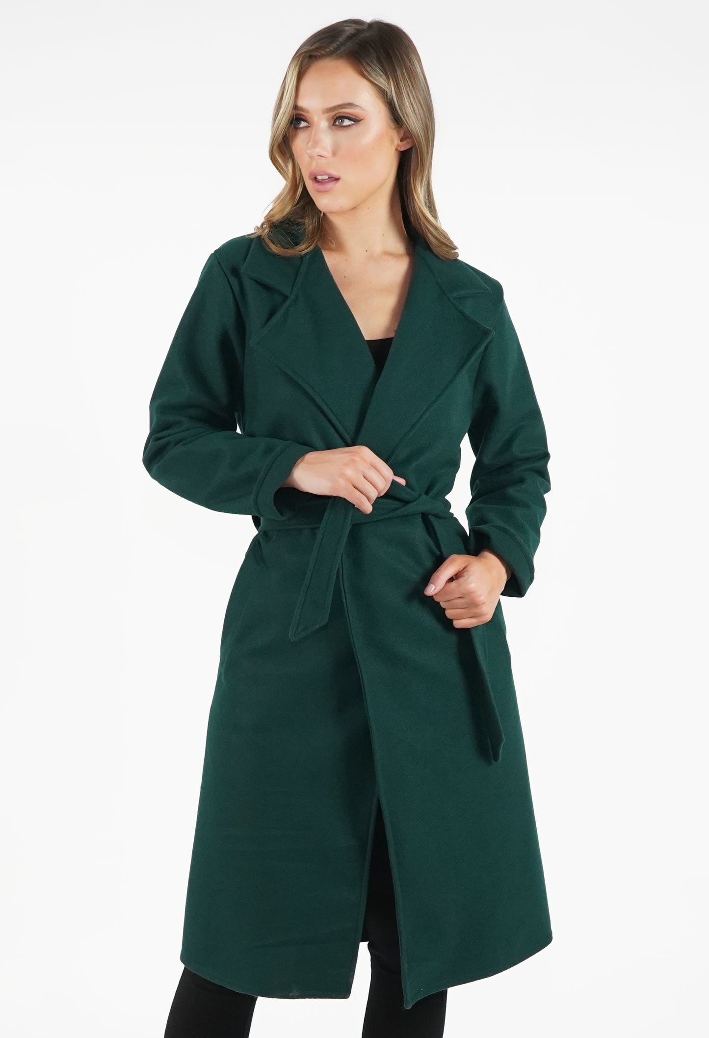 Green Longline Coat