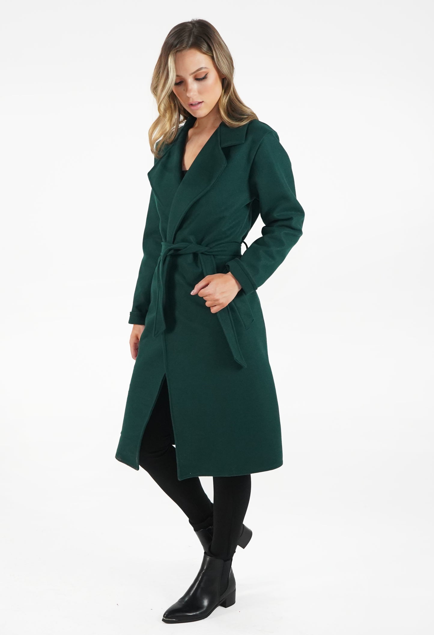 Green Longline Coat