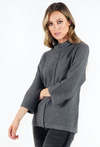 High Neck Rib Knit-1