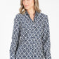 Blue Diamond Print Blouse