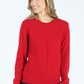 Dark Red Round Neck Knit Jumper