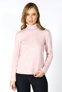 Soft Rose Roll Neck Knit