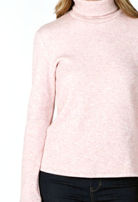 Soft Rose Roll Neck Knit