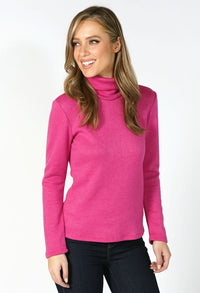 Fuschia Roll Neck Knit