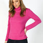 Fuschia Roll Neck Knit