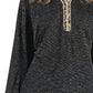 Black Metallic Embellished Top