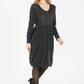 Black Round Neck Sparkly Dress