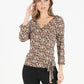 Black and Mustard Print Top