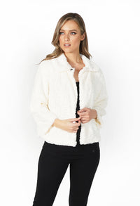 Cream Soft Faux Fur Jacket