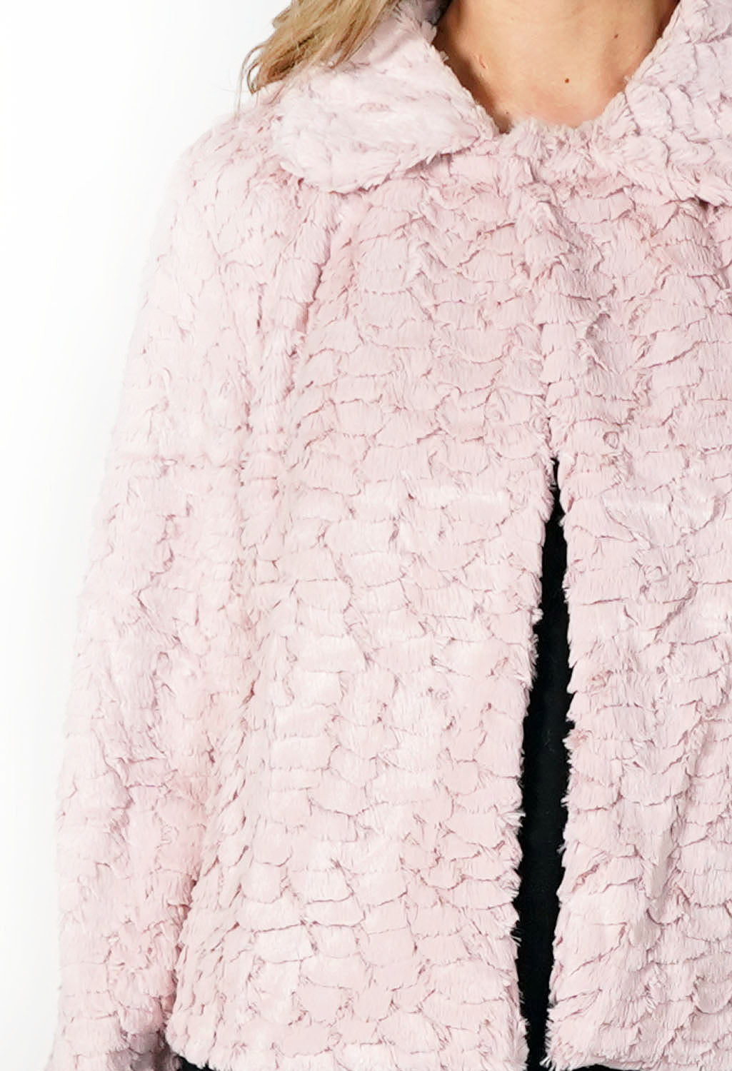 Pink Soft Faux Fur Jacket