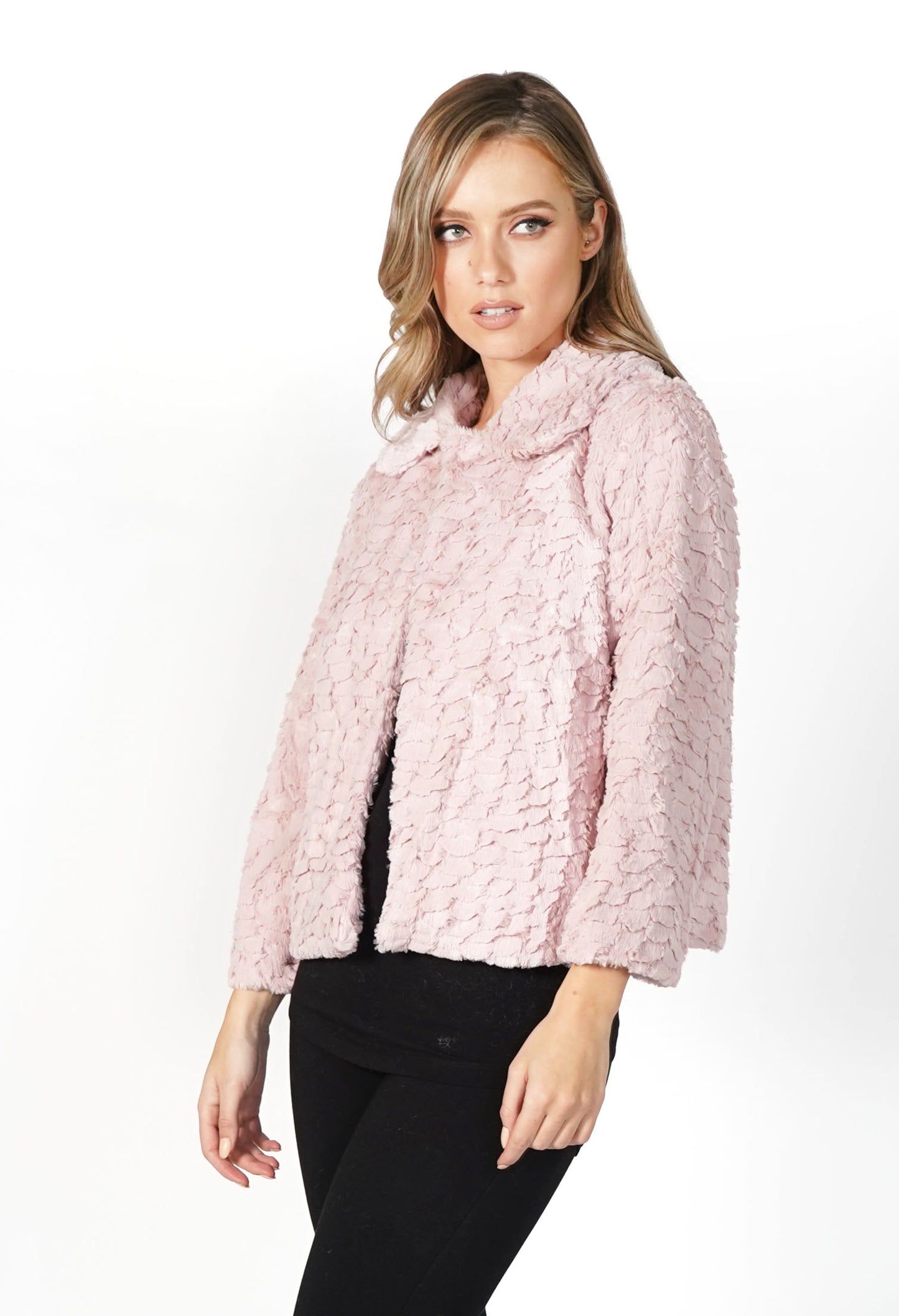 Pink Soft Faux Fur Jacket